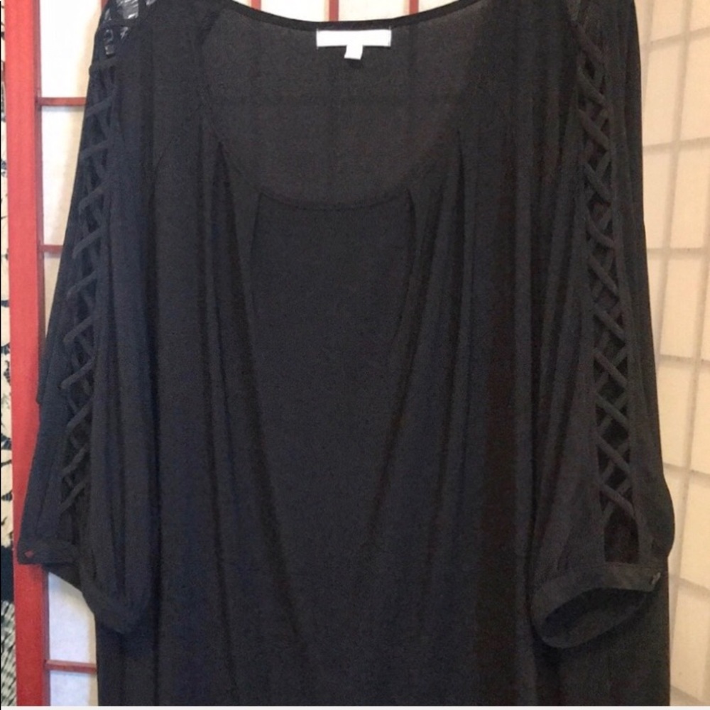 Black Criss Cross Top